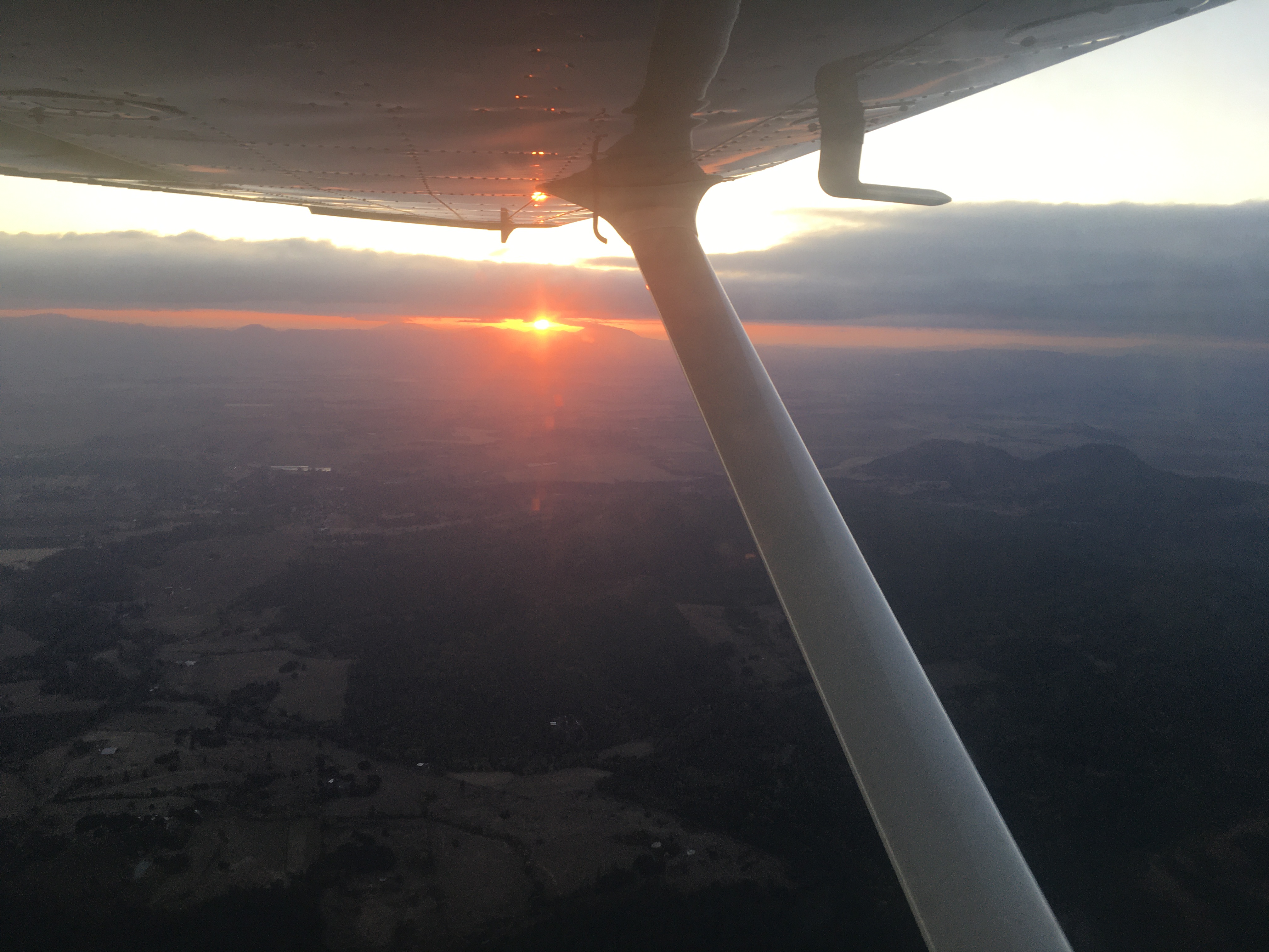 Sunset, roughly over Crawfordsville, Oregon