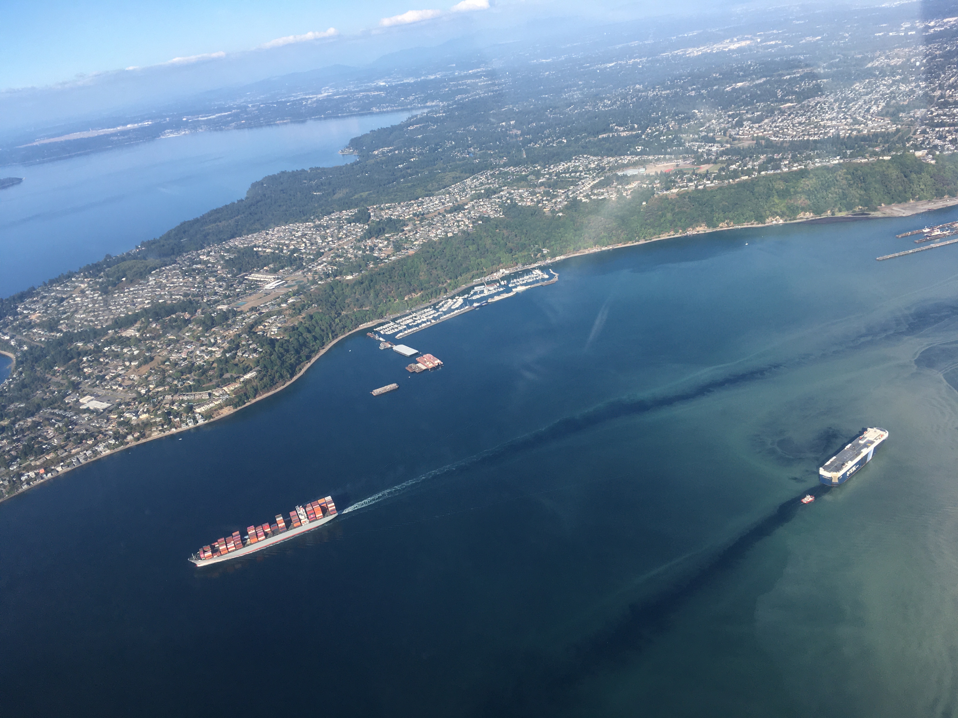 Tacoma area, with cargo ships